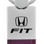 Honda Fit Duo Leather / Chrome Key Fob - Purple