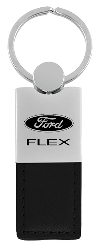 Ford Flex Duo Leather / Chrome Key Fob - Black