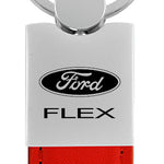 Ford Flex Duo Leather / Chrome Key Fob - Red