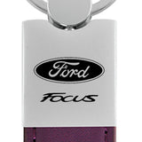 Ford Focus Duo Leather / Chrome Key Fob - Purple