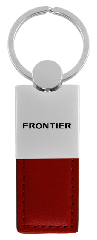 Nissan Frontier Duo Leather / Chrome Key Fob - Burgundy