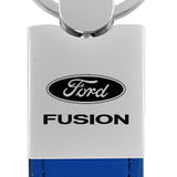 Ford Fusion Duo Leather / Chrome Key Fob - Blue