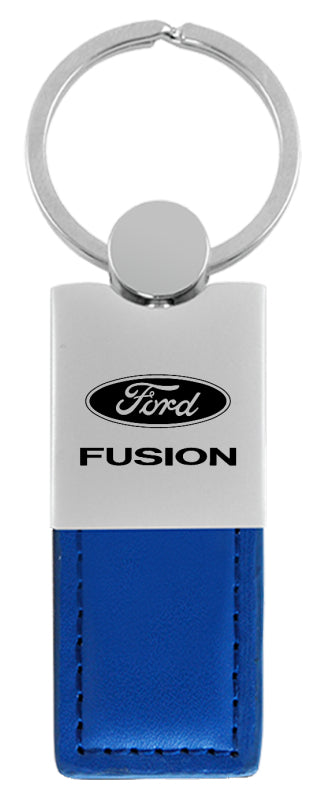 Ford Fusion Duo Leather / Chrome Key Fob - Blue