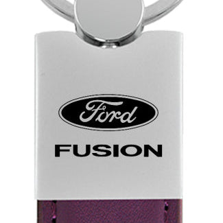 Ford Fusion Duo Leather / Chrome Key Fob - Purple