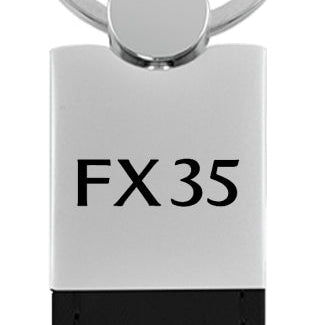 Infiniti FX35 Duo Leather / Chrome Key Fob - Black