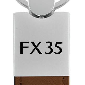 Infiniti FX35 Duo Leather / Chrome Key Fob - Brown