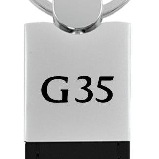 Infiniti G35 Duo Leather / Chrome Key Fob - Black