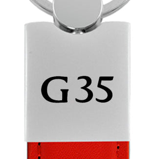 Infiniti G35 Duo Leather / Chrome Key Fob - Red