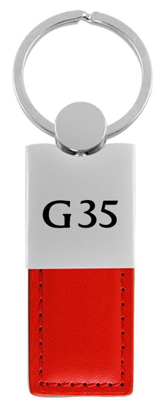 Infiniti G35 Duo Leather / Chrome Key Fob - Red