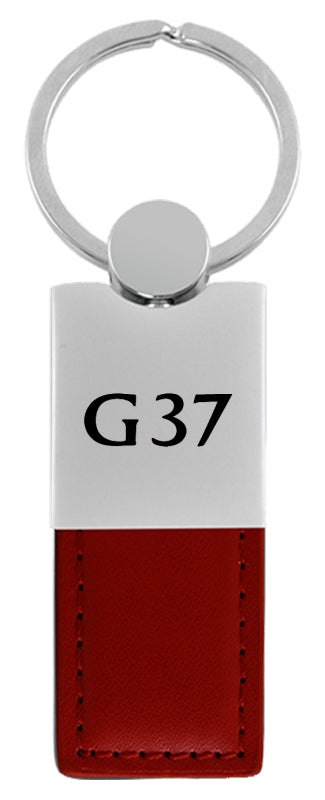 Infiniti G37 Duo Leather / Chrome Key Fob - Burgundy