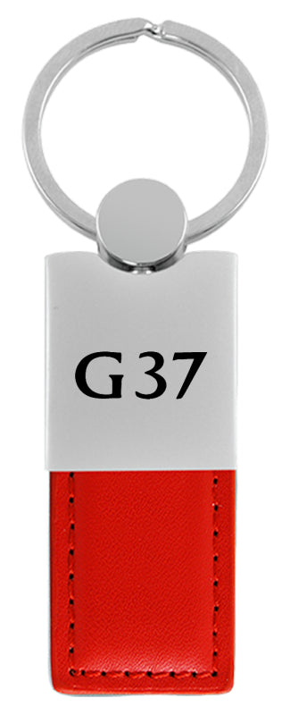 Infiniti G37 Duo Leather / Chrome Key Fob - Red