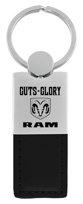 Ram Guts - Glory - Ram Duo Leather / Chrome Key Fob - Black