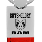 Ram Guts - Glory - Ram Duo Leather / Chrome Key Fob - Red