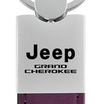 Jeep Grand Cherokee Duo Leather / Chrome Key Fob - Purple