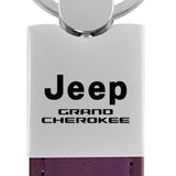 Jeep Grand Cherokee Duo Leather / Chrome Key Fob - Purple