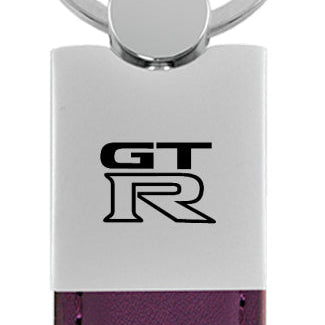 Nissan GTR Duo Leather / Chrome Key Fob - Purple