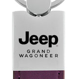 Jeep Grand Wagoneer Duo Leather / Chrome Key Fob - Purple