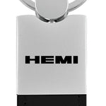 Mopar Hemi Duo Leather / Chrome Key Fob - Black