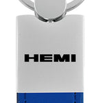 Mopar Hemi Duo Leather / Chrome Key Fob - Blue