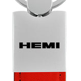 Mopar Hemi Duo Leather / Chrome Key Fob - Red