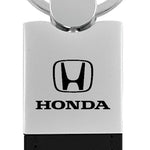 Honda Duo Leather / Chrome Key Fob - Black