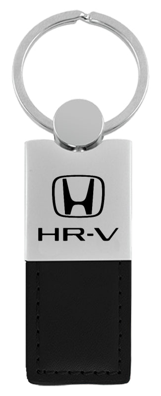 Honda HR-V Duo Leather / Chrome Key Fob - Black