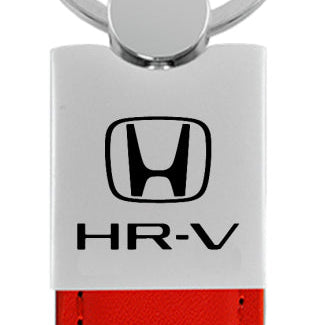 Honda HR-V Duo Leather / Chrome Key Fob - Red