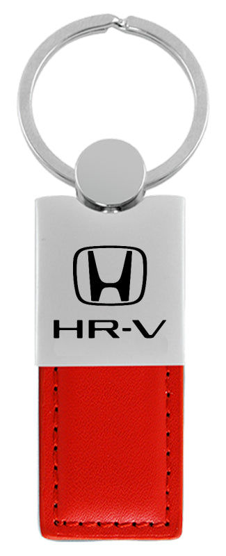 Honda HR-V Duo Leather / Chrome Key Fob - Red