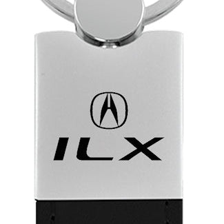 Acura ILX Duo Leather / Chrome Key Fob - Black