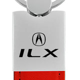 Acura ILX Duo Leather / Chrome Key Fob - Red