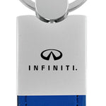 Infiniti Duo Leather / Chrome Key Fob - Blue