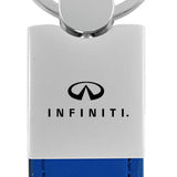 Infiniti Duo Leather / Chrome Key Fob - Blue