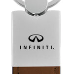 Infiniti Duo Leather / Chrome Key Fob - Brown