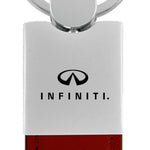 Infiniti Duo Leather / Chrome Key Fob - Burgundy