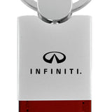 Infiniti Duo Leather / Chrome Key Fob - Burgundy