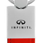 Infiniti Duo Leather / Chrome Key Fob - Red