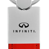 Infiniti Duo Leather / Chrome Key Fob - Red