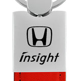 Honda Insight Duo Leather / Chrome Key Fob - Red