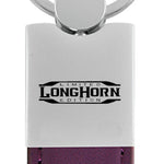 Ram Longhorn Limited Edition Duo Leather-Chrome Key Fob - Purple