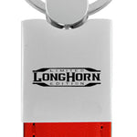 Ram Longhorn Limited Edition Duo Leather-Chrome Key Fob - Red