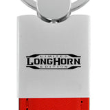 Ram Longhorn Limited Edition Duo Leather-Chrome Key Fob - Red