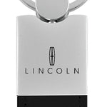 Lincoln Duo Leather / Chrome Key Fob - Black