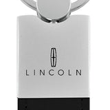 Lincoln Duo Leather / Chrome Key Fob - Black