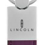 Lincoln Duo Leather / Chrome Key Fob - Purple