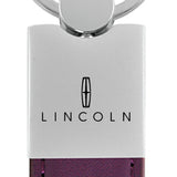 Lincoln Duo Leather / Chrome Key Fob - Purple