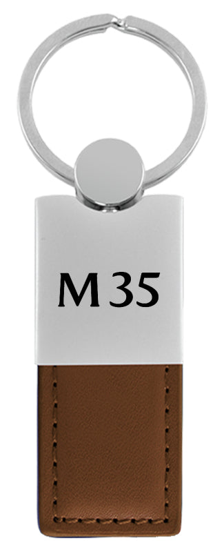 Infiniti M35 Duo Leather / Chrome Key Fob - Brown