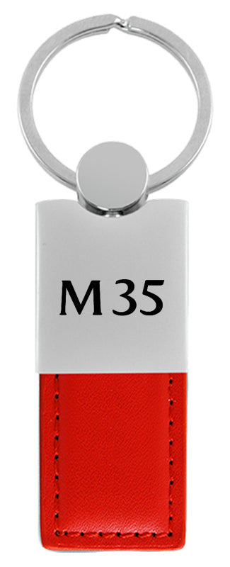 Infiniti M35 Duo Leather / Chrome Key Fob - Red