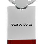 Nissan Maxima Duo Leather / Chrome Key Fob - Burgundy