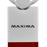 Nissan Maxima Duo Leather / Chrome Key Fob - Burgundy
