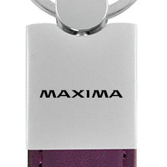 Nissan Maxima Duo Leather / Chrome Key Fob - Purple